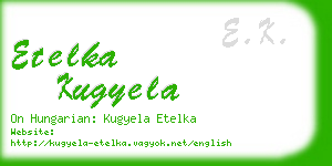 etelka kugyela business card